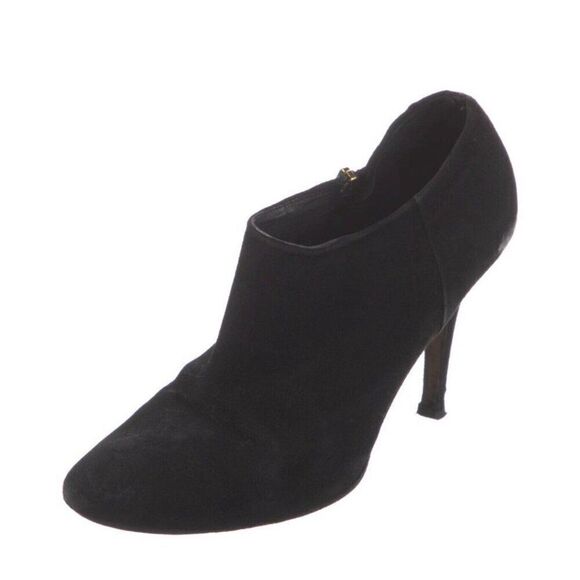 Gucci Authentic Solid Black Suede Leather High Heel Boots Booties 6 - Picture 2 of 9